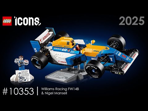 LEGO Icons Williams Racing FW14B & Nigel Mansell 10353 - 799 Parça Yetişkin Yapım Seti