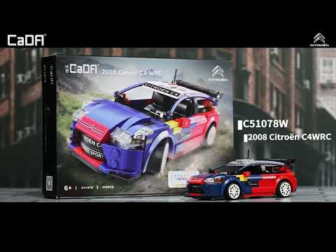 CaDA C51078W 2008 Citroën C4 WRC Ralli Arabası Yapı Blok Seti - 329 Parça, Kumandalı ve Uygulama Kontrollü