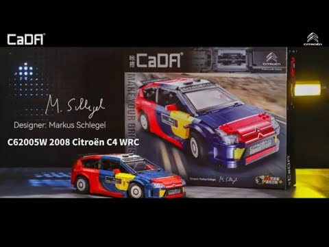 CaDA C62005W Citroën C4 WRC 2008 Model 1569 Parça Yapım Seti - 1:12 Ölçek Ralli Otomobili