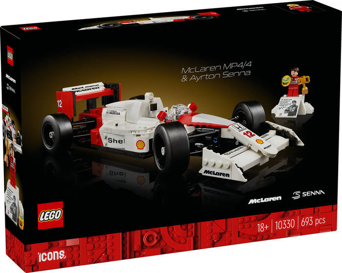 LEGO Icons Icons McLaren MP4/4 ve Ayrton Senna 10330 - 693 Parça Yetişkin Yapım Seti