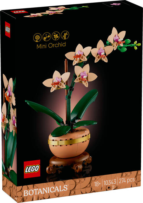 LEGO LEGO Botanicals Mini Orkide 10343 - 274 Parça Yetişkin Yapım Seti