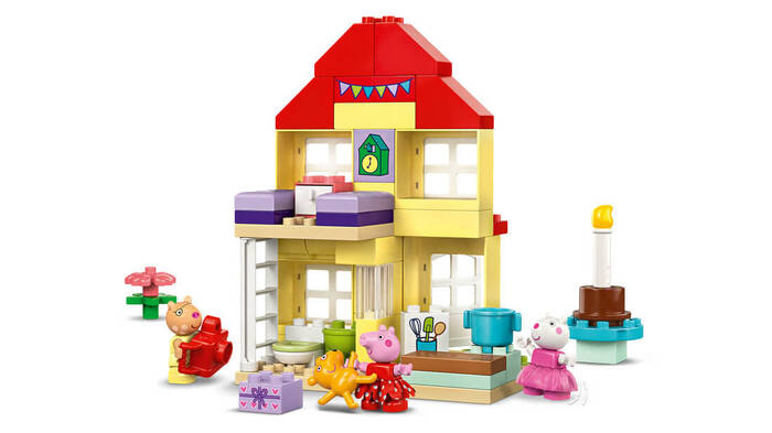 LEGO DUPLO DUPLO Peppa Pig Doğum Günü Evi 10433 - 59 Parça Yapım Seti