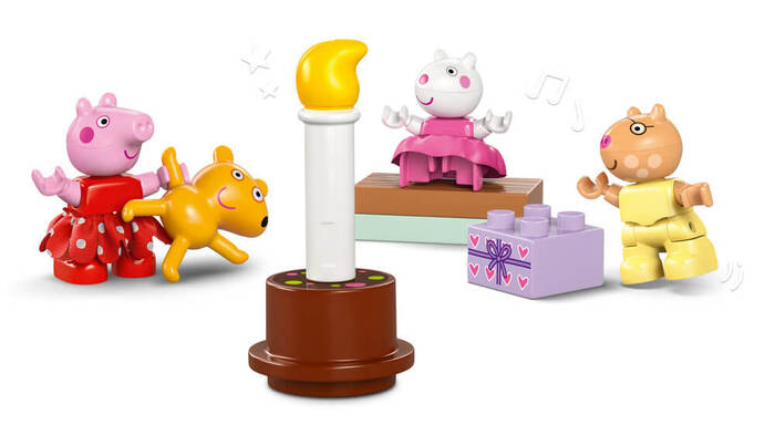 LEGO DUPLO DUPLO Peppa Pig Doğum Günü Evi 10433 - 59 Parça Yapım Seti