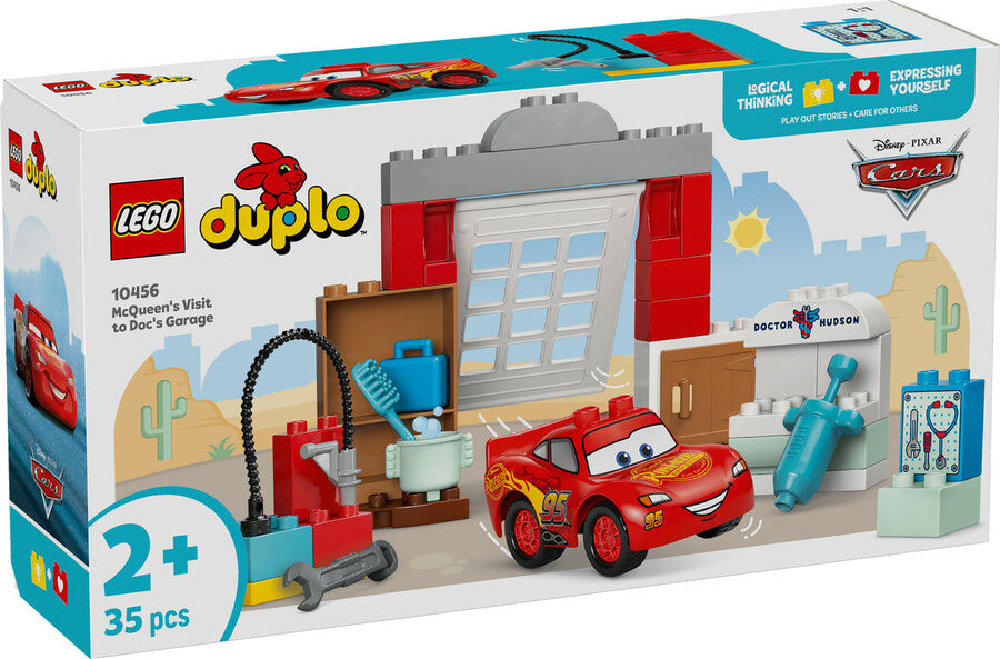 LEGO DUPLO Disney McQueen'in Doc'un Garajını Ziyareti 10456 - 35 Parça Yapım Seti
