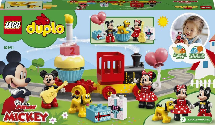 LEGO DUPLO Disney Mickey and Friends Mickey ve Minnie Doğum Günü Treni 10941 - 22 Parça Yapım Seti
