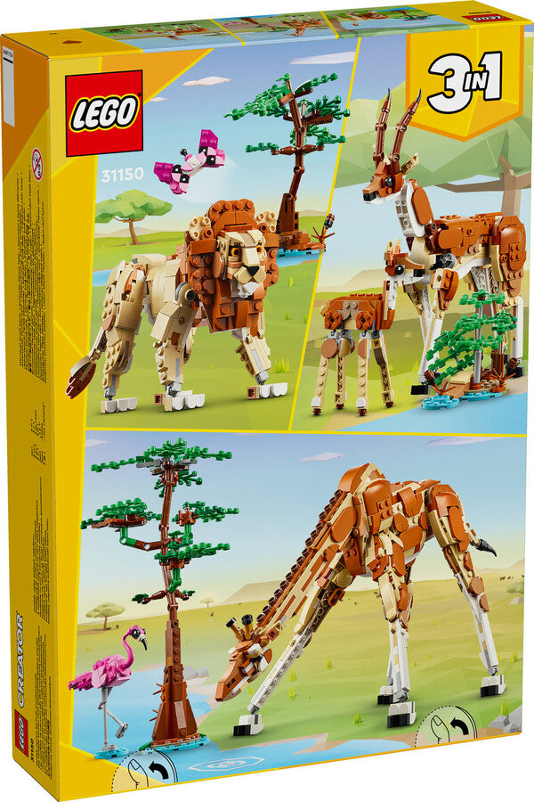 31150 Lego Creator 3ü1 arada Vahşi Safari Hayvanları 780 parça +9 yaş