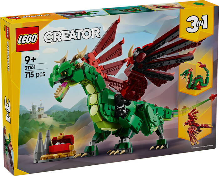 LEGO Creator Creator 3'ü 1 Arada Orta Çağ Ejderhası 31161 - 715 Parça Yapım Seti