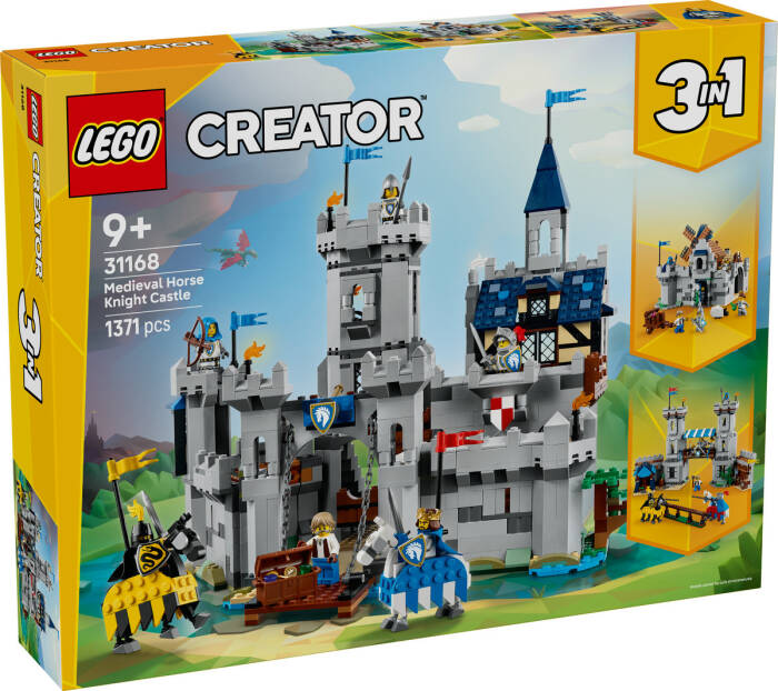 LEGO Creator Creator 3'ü 1 Arada Orta Çağ Atlı Şövalye Kalesi 31168 - 1371 Parça Yapım Seti