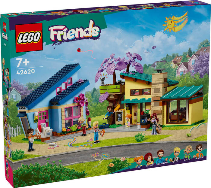 LEGO Friends Friends Olly ve Paisley'nin Aile Evleri 42620 - 1126 Parça Yapım Seti
