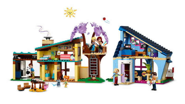 LEGO Friends Friends Olly ve Paisley'nin Aile Evleri 42620 - 1126 Parça Yapım Seti