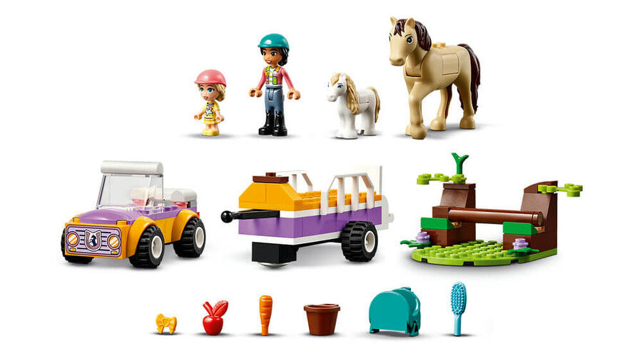 LEGO Friends At ve Midilli Römorku 42634 - 105 Parça Yapım Seti