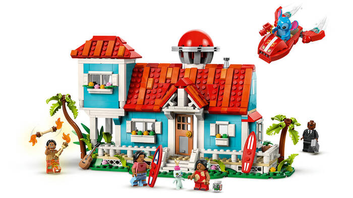 LEGO Disney Disney Lilo ve Stitch Plaj Evi 43268 - 834 Parça Yapım Seti