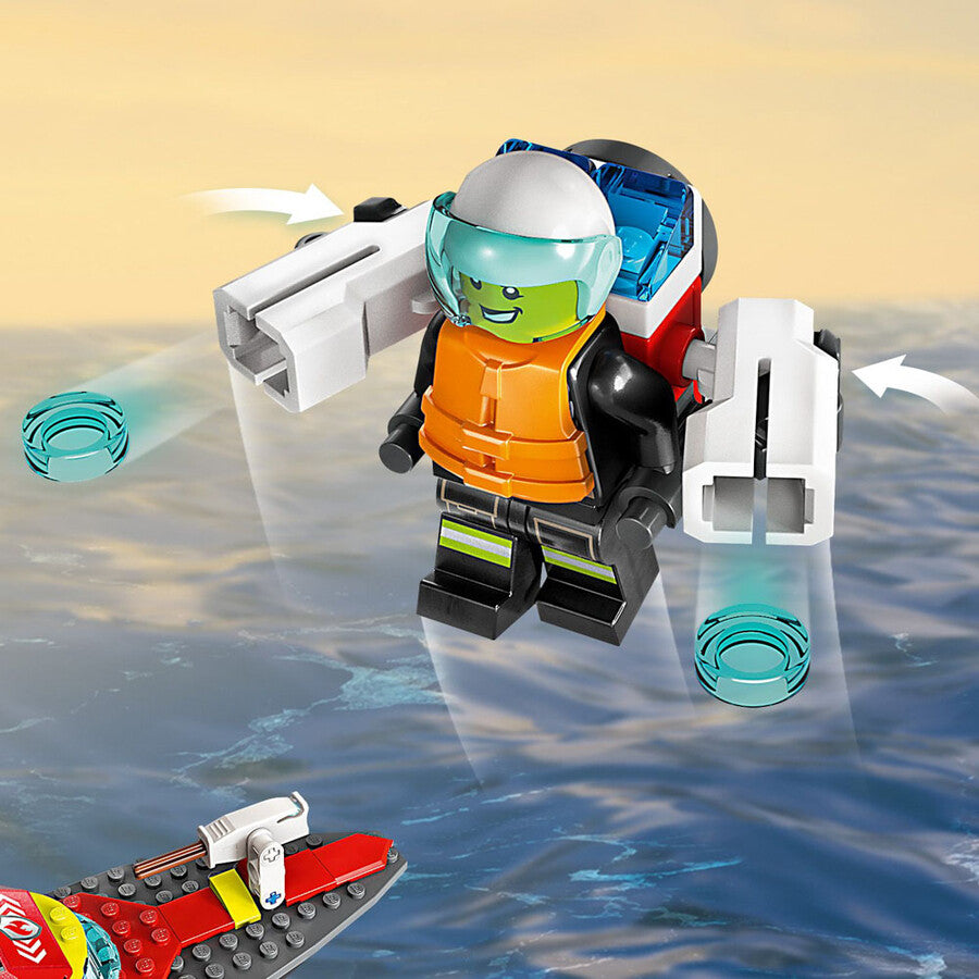 LEGO City İtfaiye Kurtarma Teknesi 60373 - 144 Parça Yapım Seti