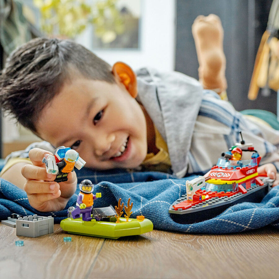 LEGO City İtfaiye Kurtarma Teknesi 60373 - 144 Parça Yapım Seti