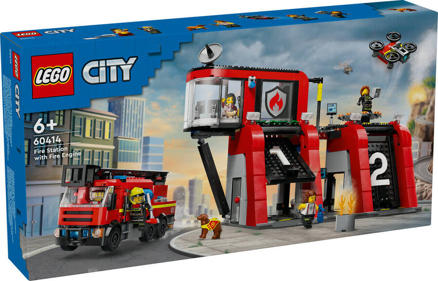 60414 Lego City İtfaiye Kamyon ve İtfaiye Merkezi 843 parça +6 yaş