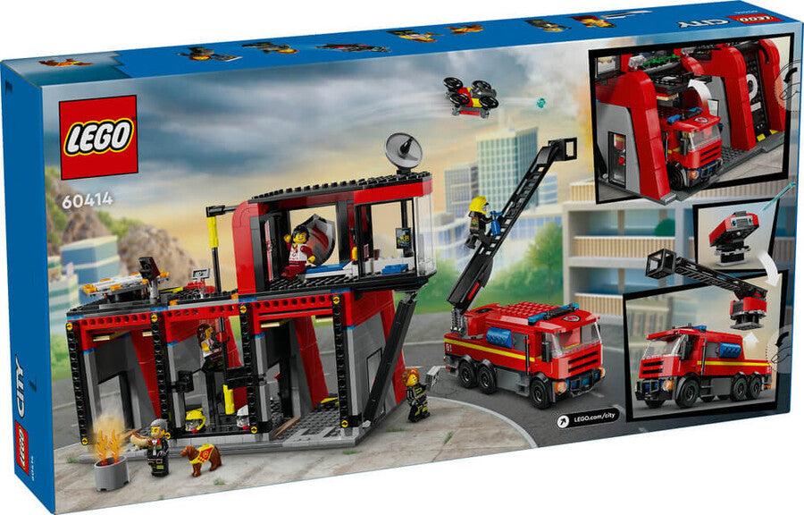 60414 Lego City İtfaiye Kamyon ve İtfaiye Merkezi 843 parça +6 yaş