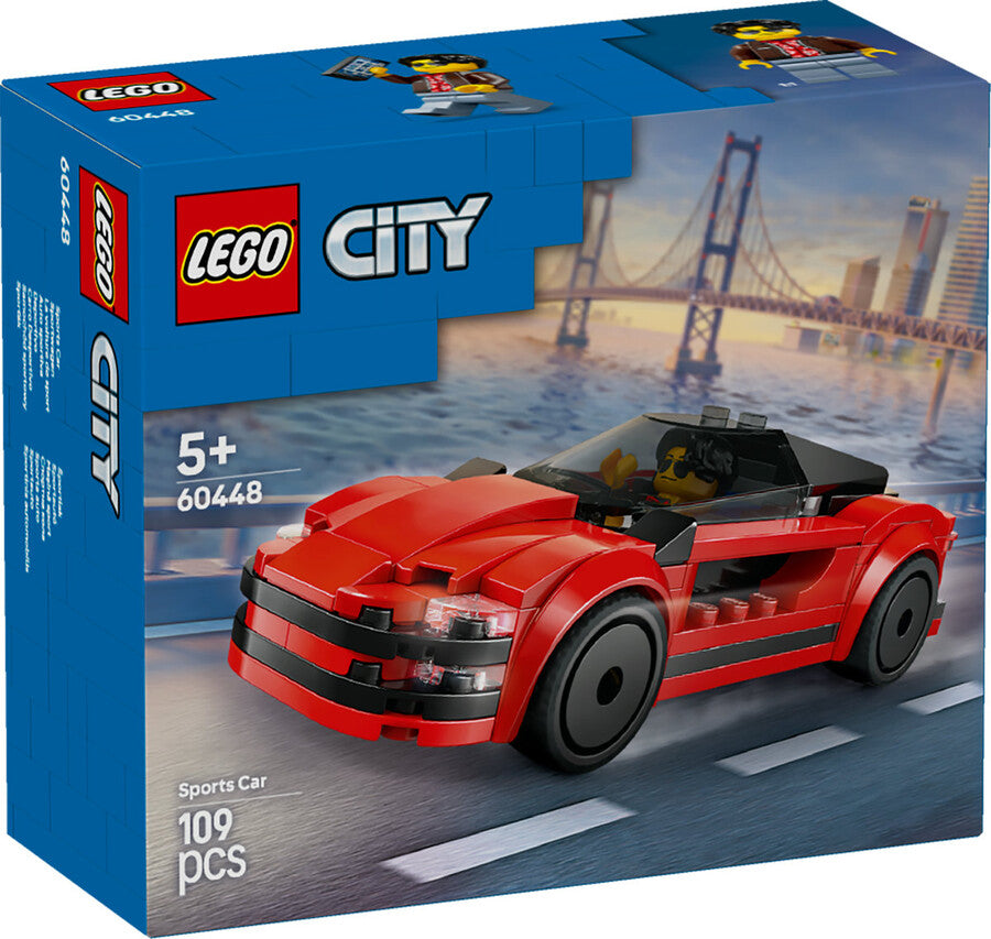 LEGO City Kırmızı Spor Araba 60448 - 109 Parça Yapım Seti