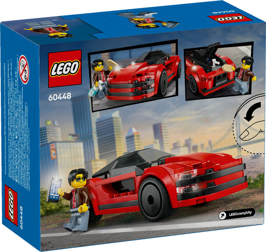 LEGO City Kırmızı Spor Araba 60448 - 109 Parça Yapım Seti