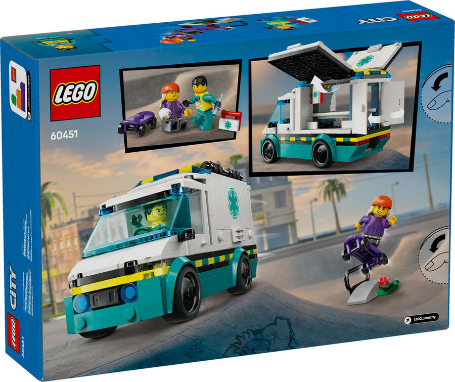 LEGO City Acil Yardım Ambulansı 60451 - 184 Parça Yapım Seti