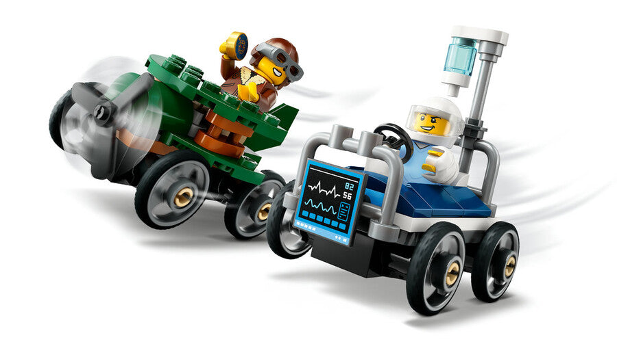 LEGO City Uçak, Hastane Yatağına Karşı Yarış Arabası Paketi 60459 - 70 Parça Yapım Seti