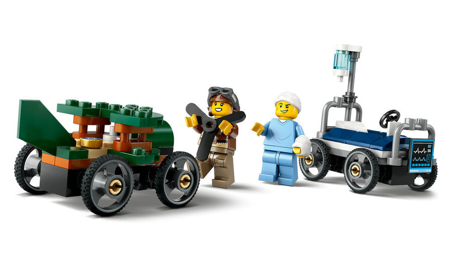 LEGO City Uçak, Hastane Yatağına Karşı Yarış Arabası Paketi 60459 - 70 Parça Yapım Seti