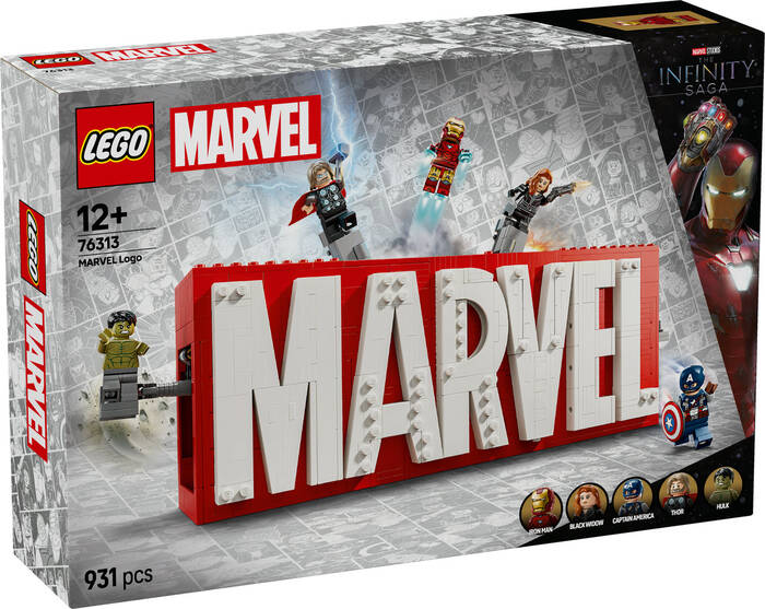 LEGO Marvel Marvel Logosu ve Minifigürleri 76313 - 931 Parça Yapım Seti