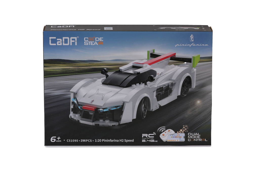 CaDA Pininfarina-H2 Speed RC Yapı Bloğu Model Araba - 296 Parça, 1:20 Ölçek (C51090W)