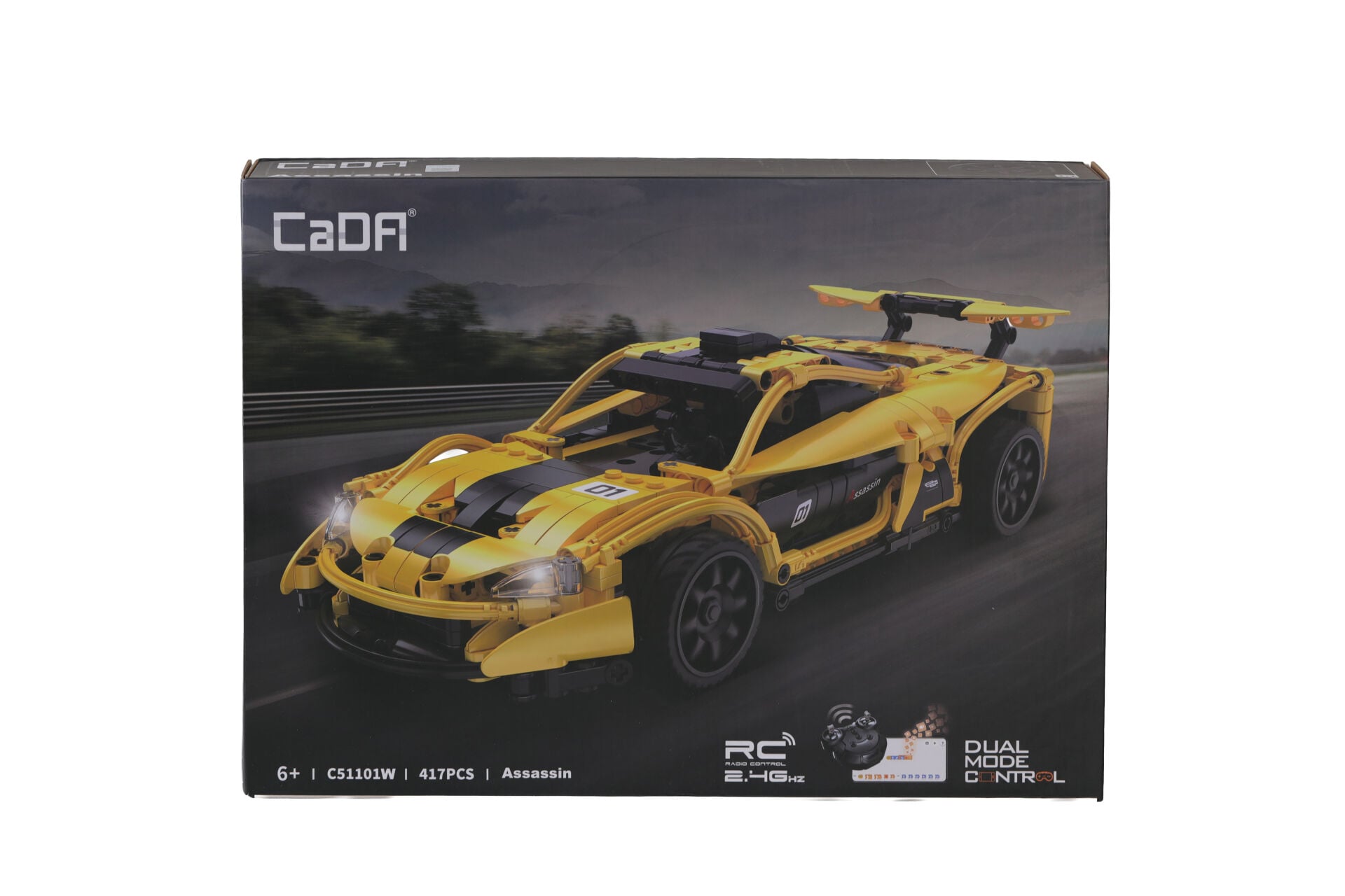 CaDA Assassin C51101W Uzaktan Kumandalı Yapı Bloğu Spor Araba Seti - 417 Parça, RC 2.4GHz