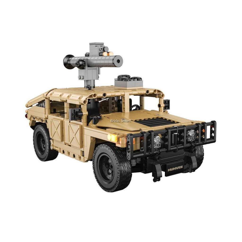 CaDA Humvee 1:14 Ölçek 628 Parça RC Yapı Bloğu Askeri Araç Seti - Uygulama ve Radyo Kumanda Kontrollü