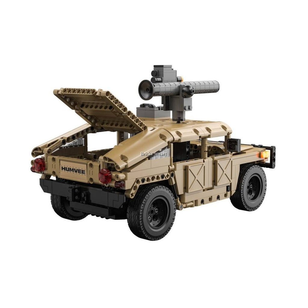 CaDA Humvee 1:14 Ölçek 628 Parça RC Yapı Bloğu Askeri Araç Seti - Uygulama ve Radyo Kumanda Kontrollü