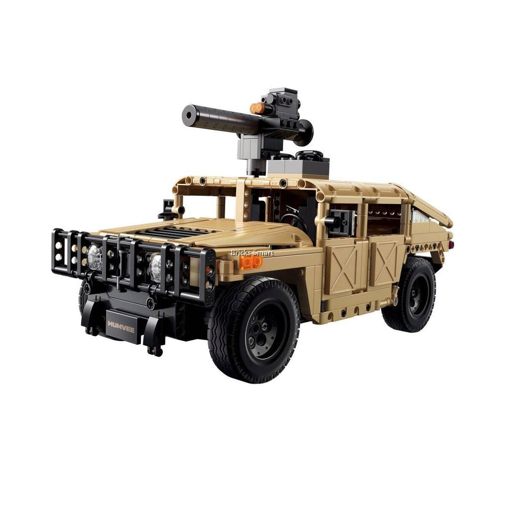 CaDA Humvee 1:14 Ölçek 628 Parça RC Yapı Bloğu Askeri Araç Seti - Uygulama ve Radyo Kumanda Kontrollü
