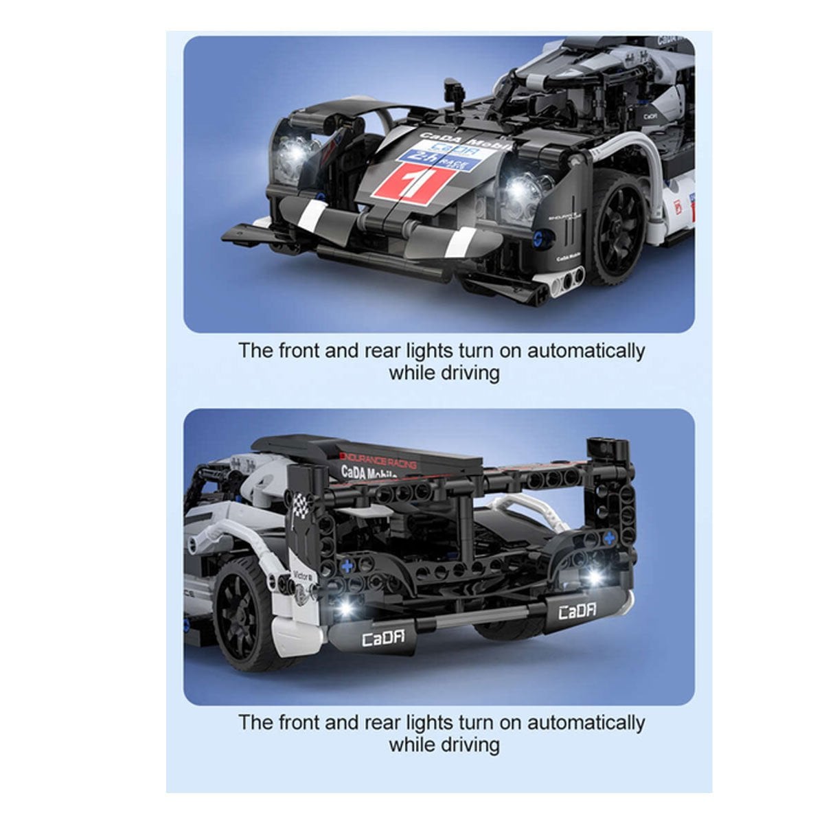 CaDA GT Sport Car C51307W - 427 Parça Kumandalı Yapı Bloğu Araba Seti (Uygulama + 2.4G RC)