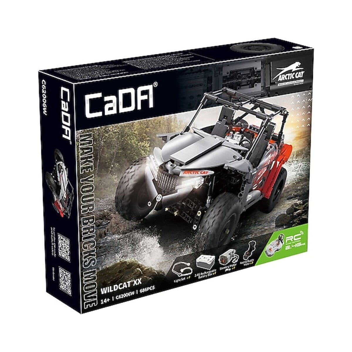 CaDA Arctic Cat Wildcat XX 686 Parça Kumandalı (RC) Yapım Seti
