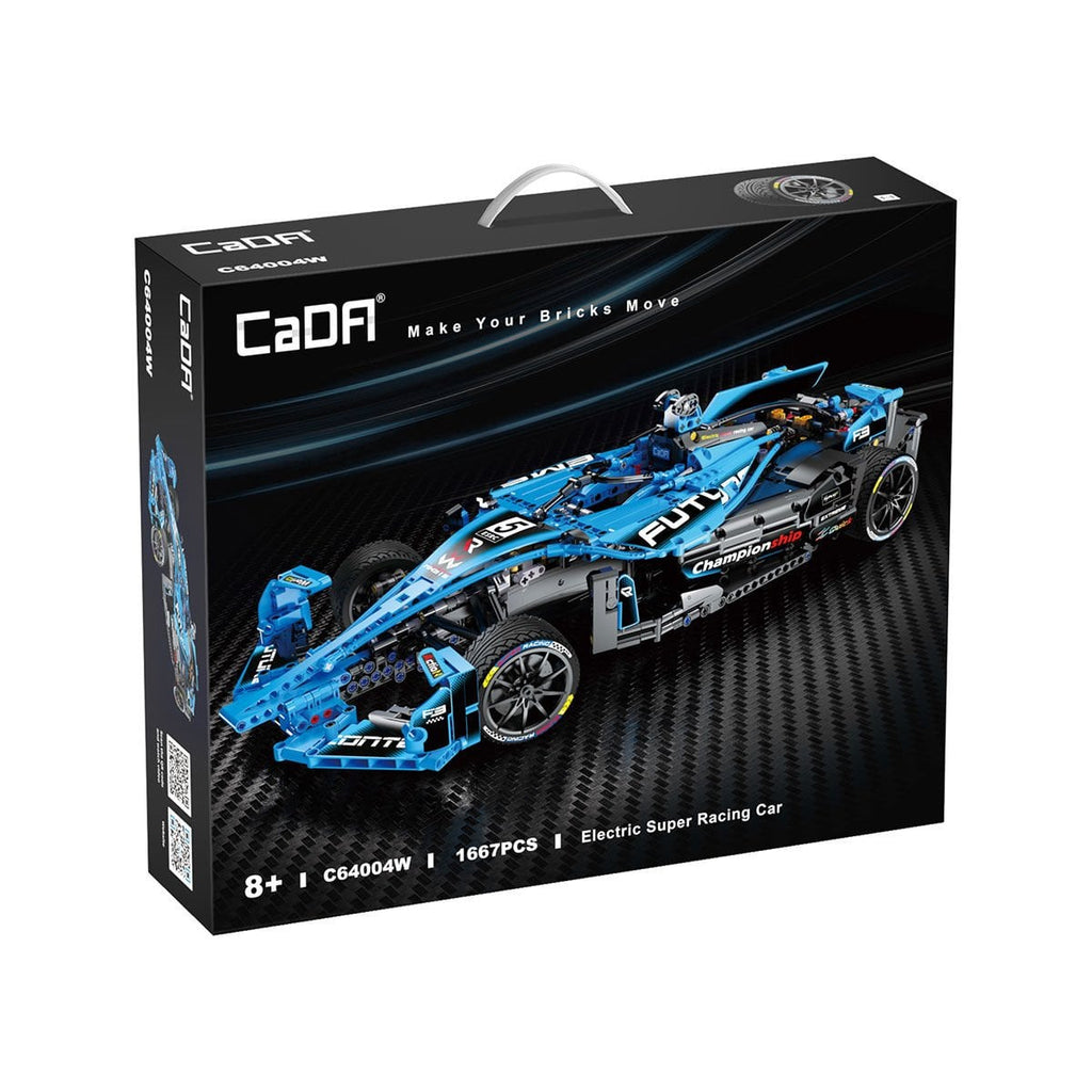 CaDA C64004W Formula E Yarış Arabası Yapı Blok Seti - 1667 Parça, 1:8 Ölçek
