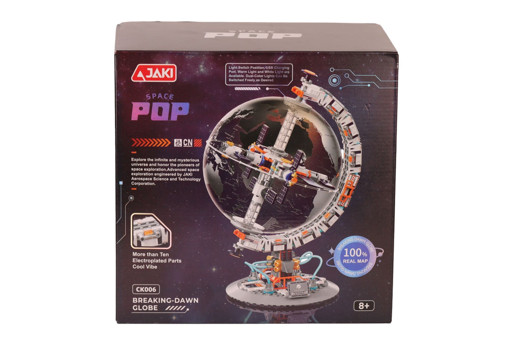 JAKI Space Pop CK006 Breaking-Dawn Globe Işıklı Dünya Küresi Yapı Bloğu Seti - 770 Parça