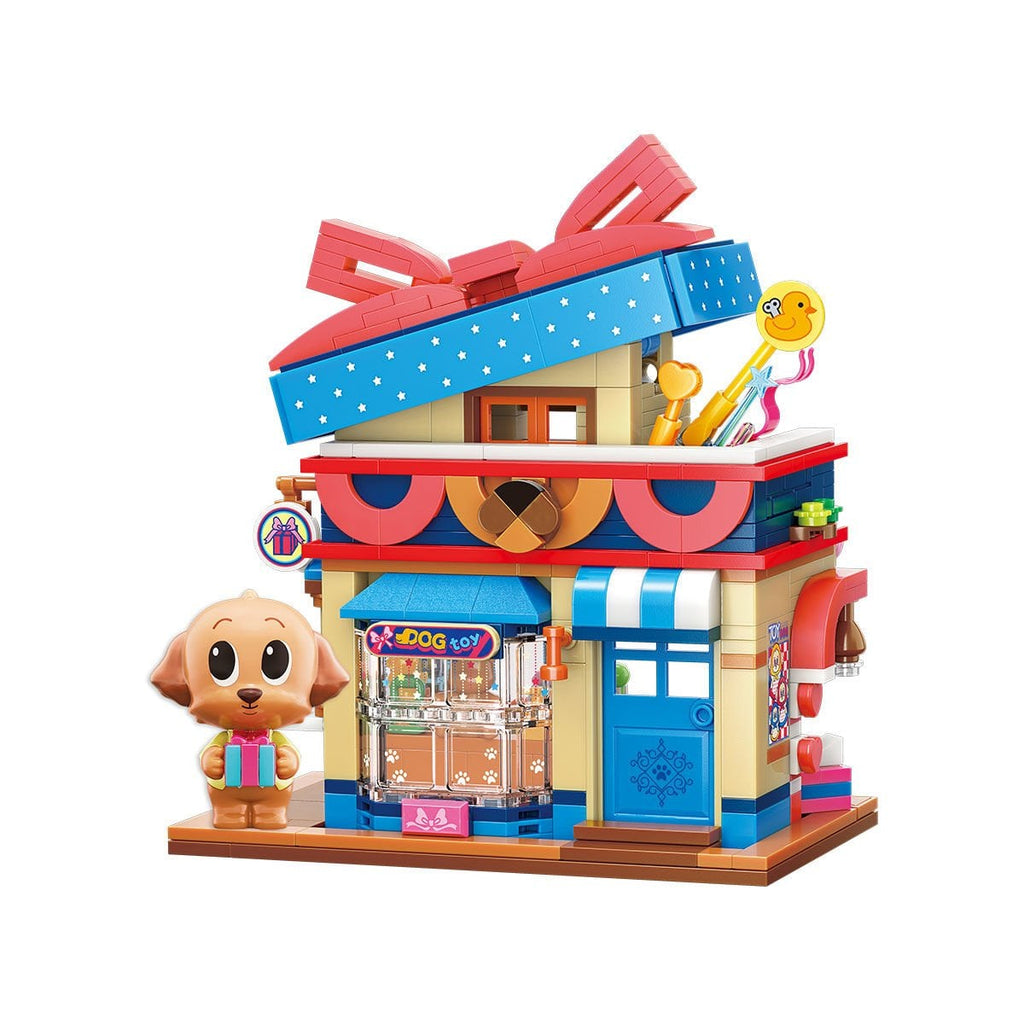 Keeppley Lovely Street Poodle Toy Store 374 Parça Mini Yapı Bloğu Seti - Lego Uyumlu