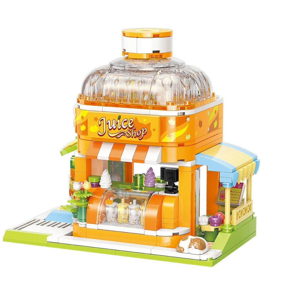 Keeppley Lovely Street Kedi Figürlü Meyve Suyu Dükkanı Mini Yapı Blokları Seti 315 Parça (K28017)