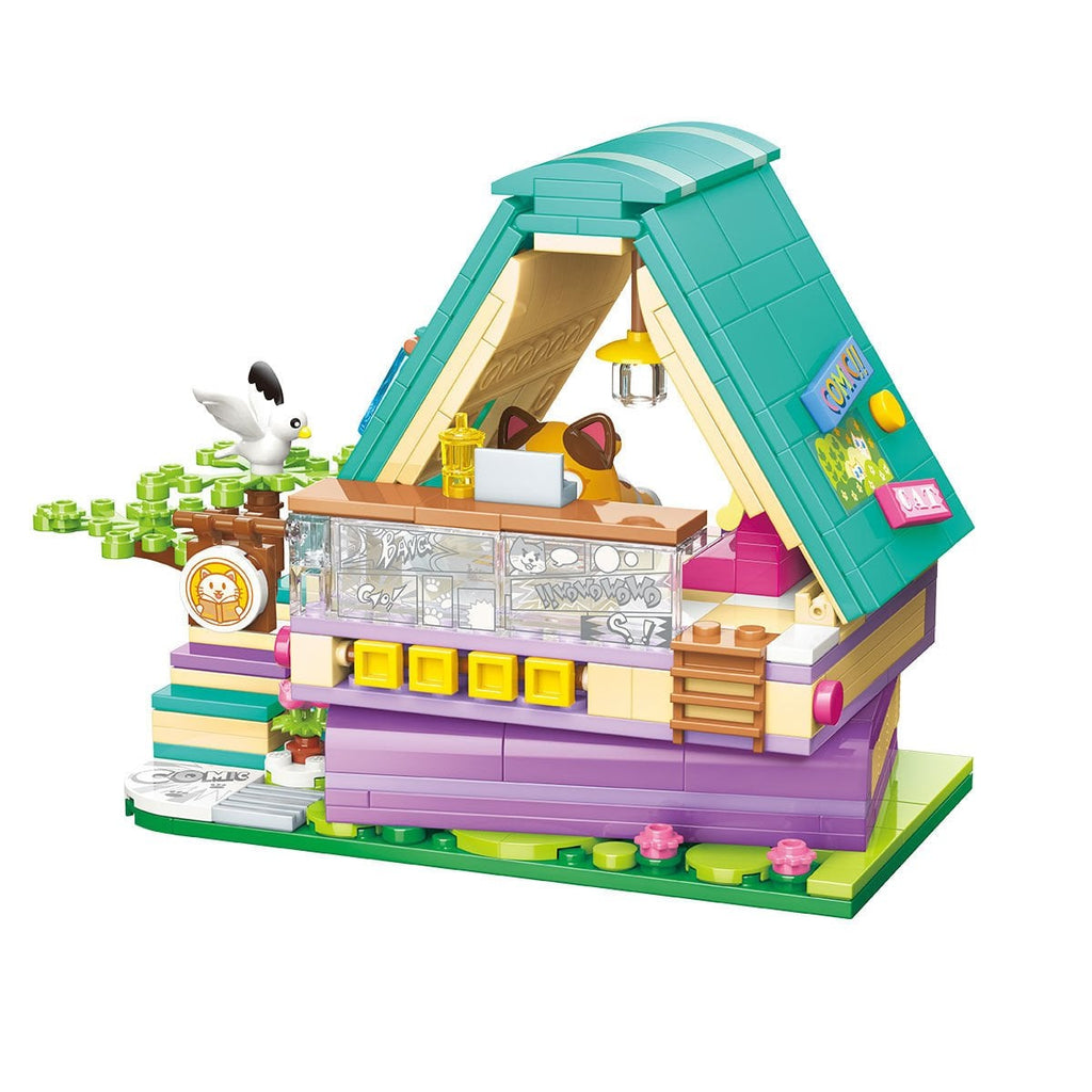 Keeppley Lovely Street K28018 Calico Cat Comic House 324 Parça Mikro Yapı Blokları Seti
