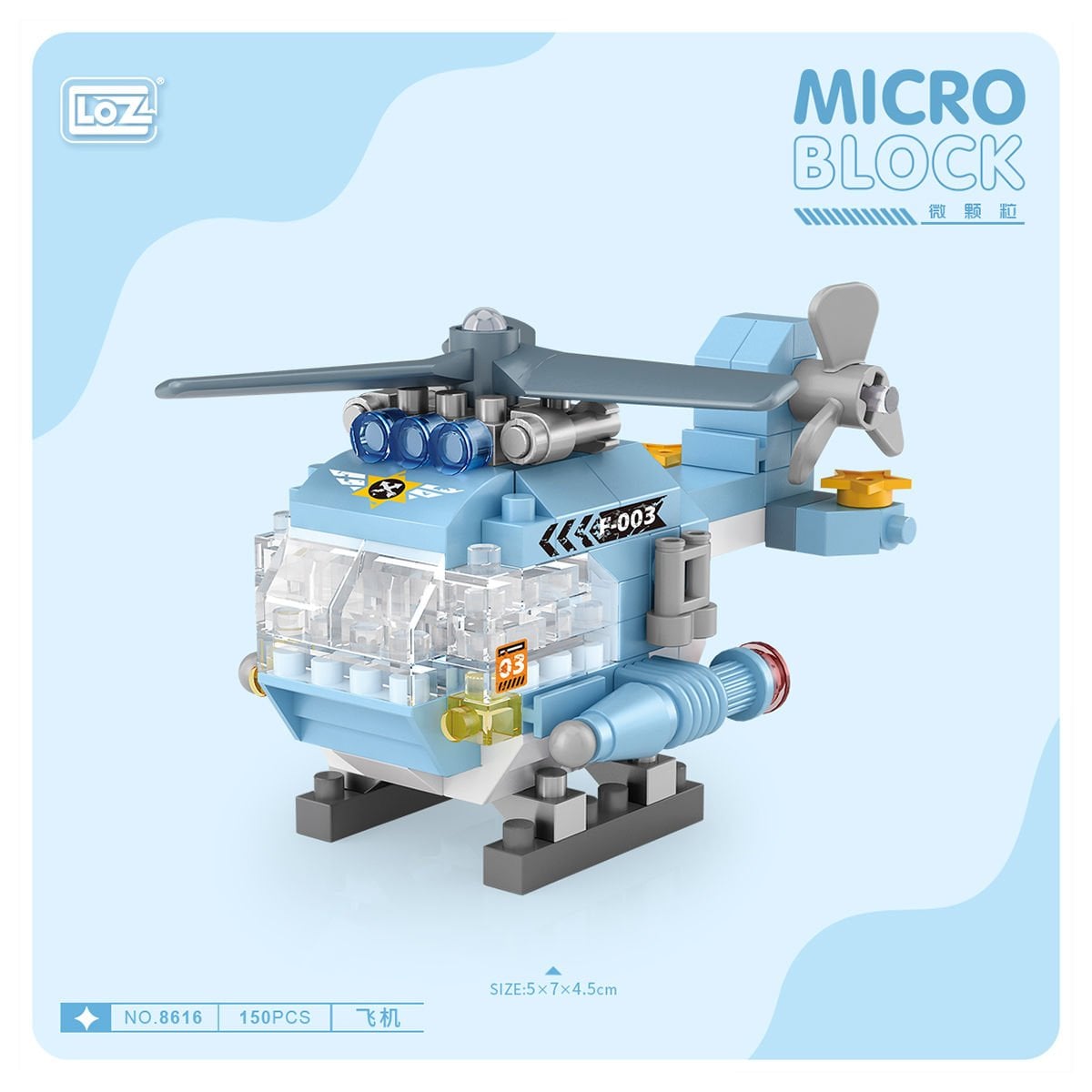 LZ8616 LOZ Helikopter Blok Seti Mini Poşet -Vagon life